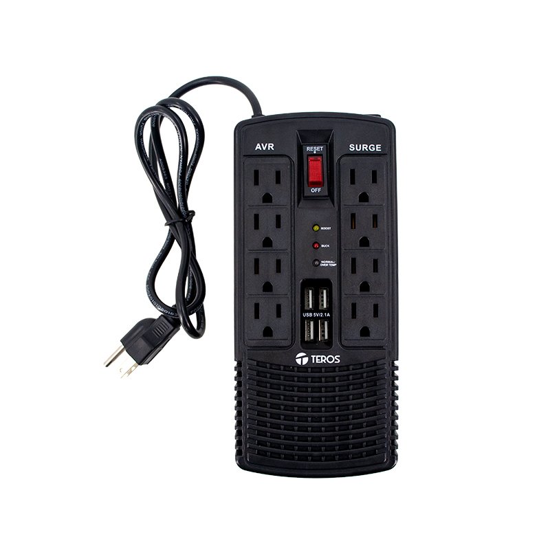 Estabilizador de voltaje TEROS TE-7180 AVR1200VA / 600W 184-276 VAC 3-compudisa Estabilizador de voltaje TEROS TE-7180 AVR1200VA / 600W 184-276 VAC - Imagen 3