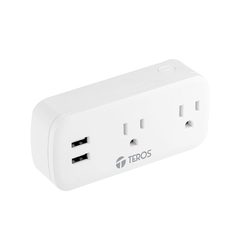 Tomacorriente inteligente TEROS TE9102W, incluye 2 x tomas / 2 x USB / Wi-Fi, color blanco 1-compudisa Tomacorriente inteligente TEROS TE9102W, incluye 2 x tomas / 2 x USB / Wi-Fi, color blanco