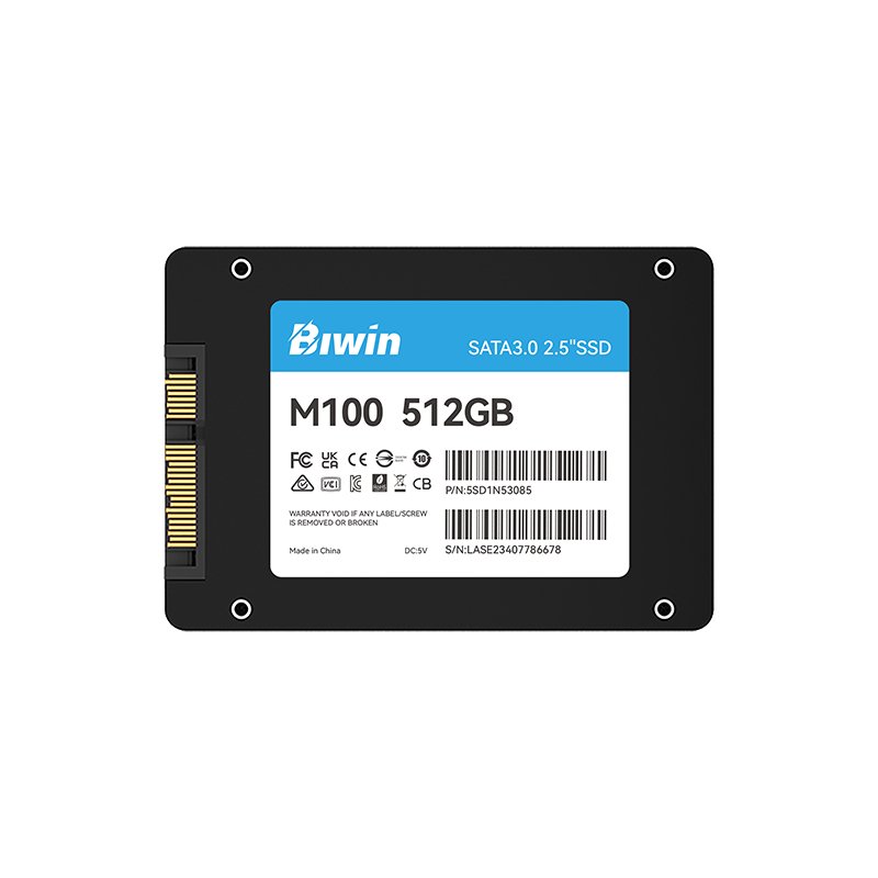 Unidad en estado solido Biwin M100, 512GB, SATA 6Gb/s, 2.5” 1-compudisa Unidad en estado solido Biwin M100, 512GB, SATA 6Gb/s, 2.5”