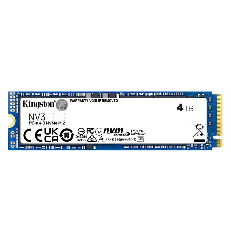 Unidad en estado solido Kingston 4000GB NV3 PCIe 4.0 NVMe M.2 SSD 1-compudisa Unidad en estado solido Kingston 4000GB NV3 PCIe 4.0 NVMe M.2 SSD
