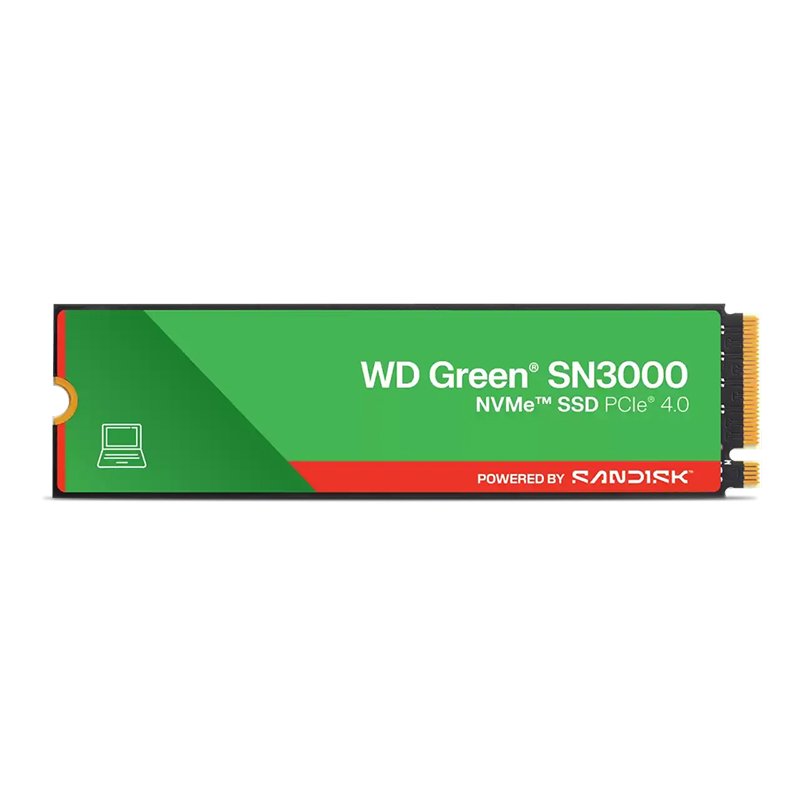 Unidad en estado solido WD Green SN3000 NVMe 500GB M.2 2280, PCIe Gen 4.0 x4, NVMe 1-compudisa Unidad en estado solido WD Green SN3000 NVMe 500GB M.2 2280, PCIe Gen 4.0 x4, NVMe
