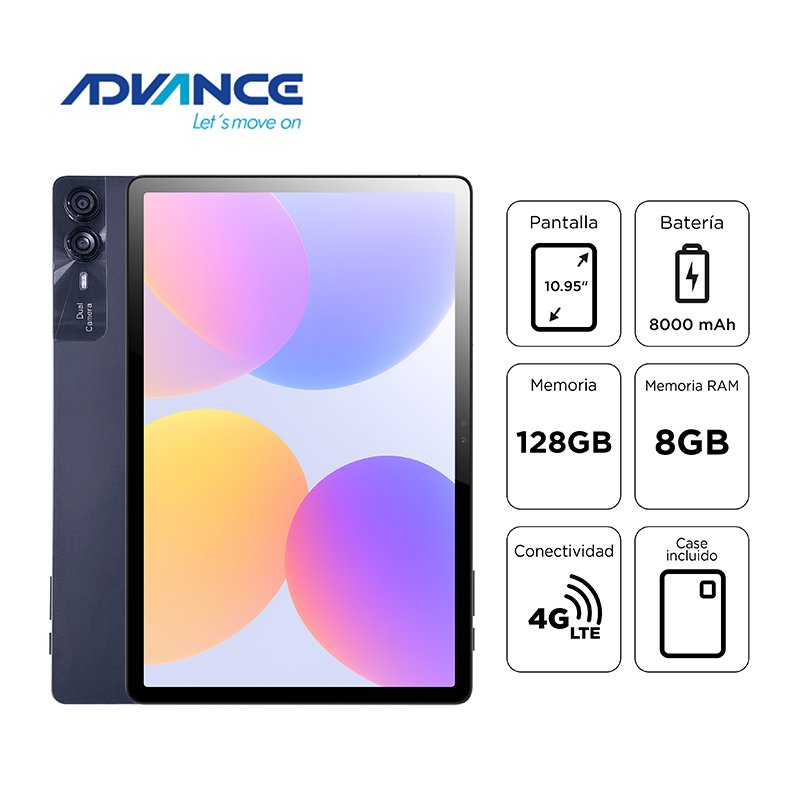 Tablet Advance NovaPad NP6070, 10.95” IPS 1920*1200, 8GB RAM, 128GB, Android 15, 4G LTE 1-compudisa Tablet Advance NovaPad NP6070, 10.95” IPS 1920*1200, 8GB RAM, 128GB, Android 15, 4G LTE
