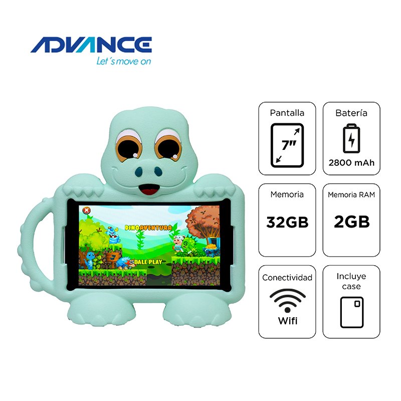 Tablet Advance Intro TR6959, 7” IPS 1024x600, Android 12 Go, 32GB, 2GB RAM, Wi-Fi, Menta 1-compudisa Tablet Advance Intro TR6959, 7” IPS 1024×600, Android 12 Go, 32GB, 2GB RAM, Wi-Fi, Menta