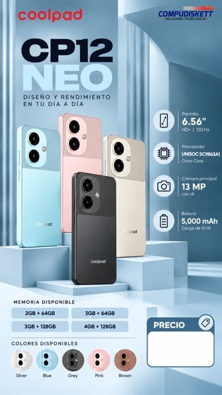 CELULAR COOLPAD K18 CP12NEO 3+128GB GREY